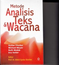 Metode Analisis Teks & Wacana