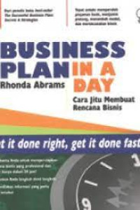 Business plan in a day cara jitu membuat rencana bisnis