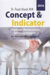 Concept & Indicator Human Resources Management for Management Research