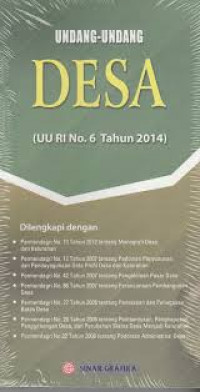 Undang-undang Desa: UU RI No.6 Tahun 2014