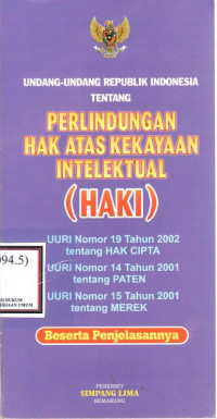 UURI tentang Perlindungan Hak Atas Kekayaan Intelektual (HAKI)