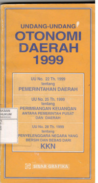 Undang-Undang Otonomi Daerah 1999