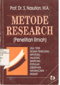 Image of METODE RESEARCH (PENELITIAN ILMIAH)