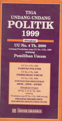 Tiga Undang-undang Politik 1999