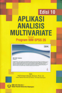 Aplikasi Analisis Multivariate dengan Prog. IBM, SPSS 26