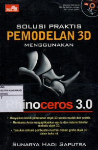 Image of Solusi Praktis Pemodelan 3D Menggunakan Rhinoceros 3.0