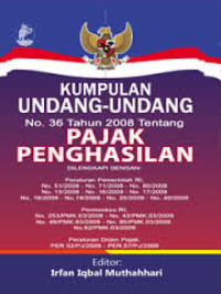 Perubahan Undang-Undang Pajak Penghasilan 2008