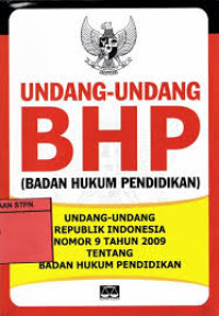Undang- Undang BHP (Badan Hukum Pendidikan)