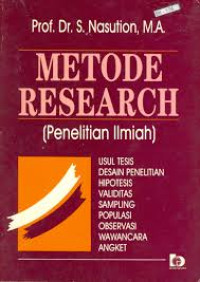 Metode research= Penelitian Ilmiah