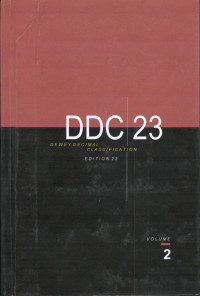 Dewey Decimal Classification and Relative Index Ed.23 VOLUME 2