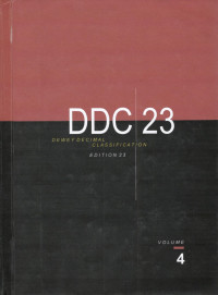 Dewey Decimal Classification and Relative Index Ed.23 VOLUME 4