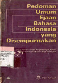 Pedoman umum ejaan bahasa indonesia yang disempurnakan